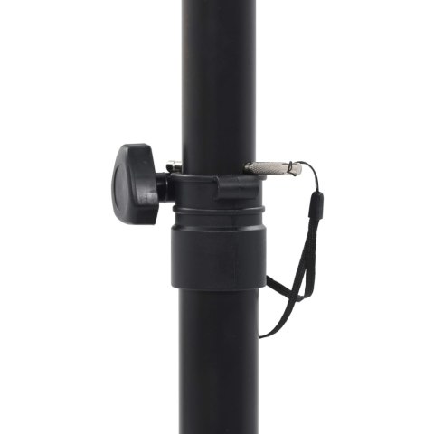  Statywy do głośników, 2 szt., czarne, stalowe Lumarko!