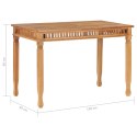  Stół ogrodowy, 120x65x80 cm, lite drewno tekowe Lumarko!