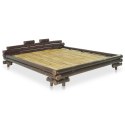  Rama łóżka, ciemnobrązowa, bambusowa, 160 x 200 cm Lumarko!
