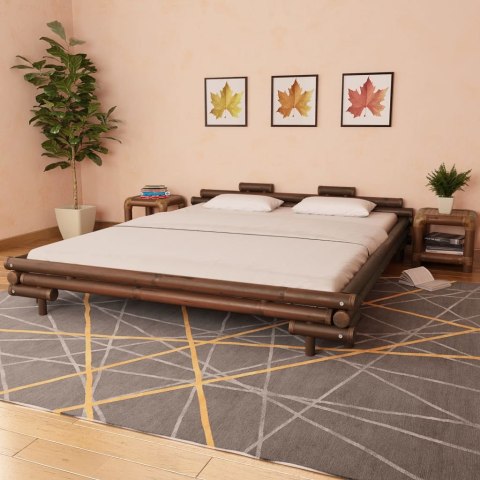  Rama łóżka, ciemnobrązowa, bambusowa, 180 x 200 cm Lumarko!