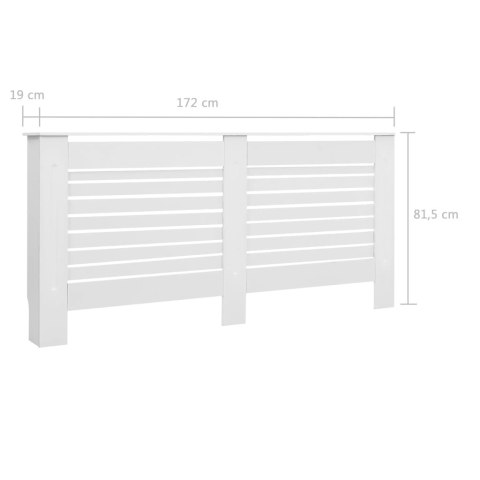  Osłona na kaloryfer, biała, 172x19x81,5 cm, MDF Lumarko!