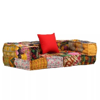  Puf modułowy, 2-osobowy, patchwork, tkanina Lumarko!
