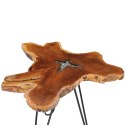  Stolik kawowy, 70x45 cm, lite drewno tekowe i poliżywica Lumarko!