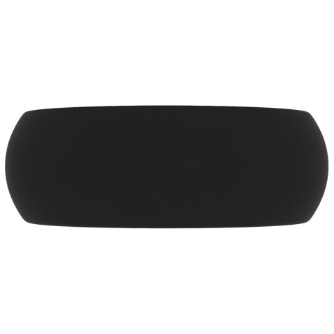  Luksusowa, okrągła umywalka, matowa czerń, 40x15 cm, ceramiczna Lumarko!