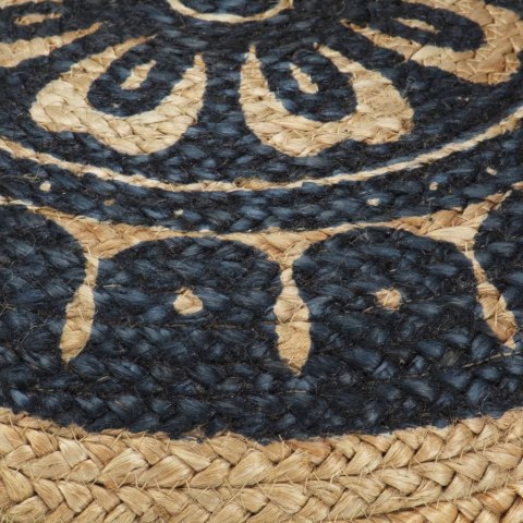  Ręcznie robiony puf, niebieski, 45 x 30 cm, juta Lumarko!