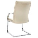  Krzesło biurowe, wspornikowe, kremowe, sztuczna skóra Lumarko!