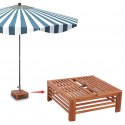  Drewniana osłona uchwytu na parasol ogrodowy Lumarko!