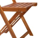  Krzesła bistro, ogrodowe, 2 szt., lite drewno akacjowe Lumarko!