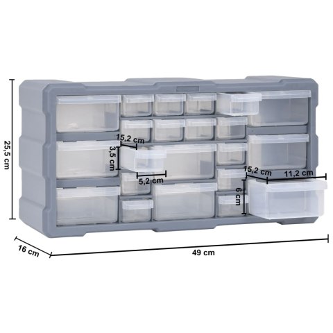  Organizer z 22 szufladkami, 49x16x25,5 cm Lumarko!