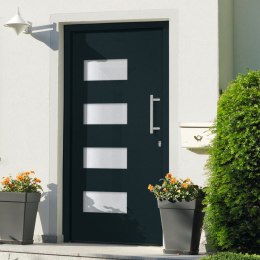  Drzwi zewnętrzne, aluminium i PVC, antracytowe, 100x200 cm Lumarko!