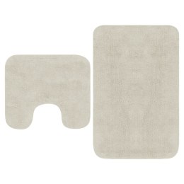 Lumarko 2-częściowy zestaw mat łazienkowych, tkanina, biały