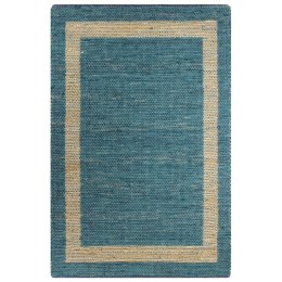  Ręcznie wykonany dywan, juta, niebieski, 80x160 cm Lumarko!