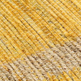  Ręcznie wykonany dywan, juta, żółty, 120x180 cm Lumarko!