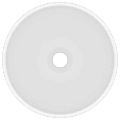  Okrągła umywalka łazienkowa, matowa biel, 32,5x14 cm, ceramika Lumarko!