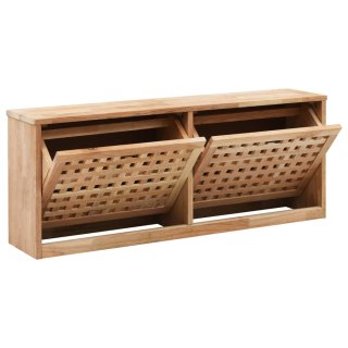  Ławka ze schowkiem na buty, 94x20x38 cm, lite drewno orzechowe Lumarko!
