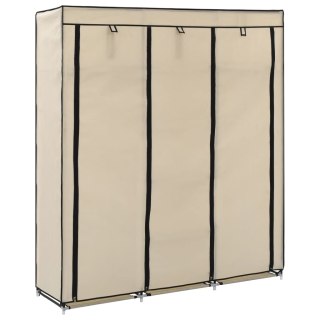  Szafa z przegrodami i drążkami, kremowa, 150x45x175 cm, tkanina Lumarko!