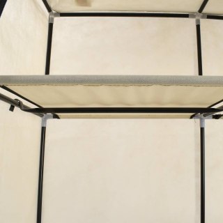  Szafa z przegrodami i drążkami, kremowa, 150x45x175 cm, tkanina Lumarko!