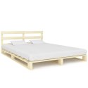  Rama łóżka z palet, lite drewno sosnowe, 200 x 200 cm Lumarko!
