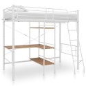  Rama łóżka piętrowego z biurkiem, biała, metalowa, 90 x 200 cm Lumarko!