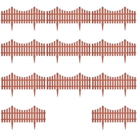  Obrzeża ogrodowe, 17 szt., 10 m, brązowe Lumarko!
