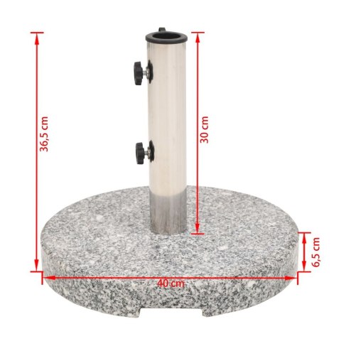  Okrągła podstawa pod parasol, granitowa, 22 kg Lumarko!