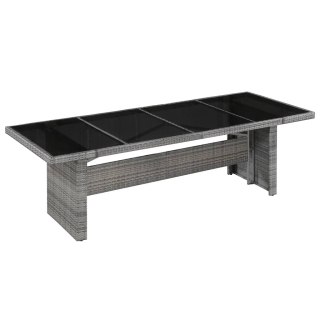  Stół ogrodowy, 240x90x74 cm, rattan PE i szkło Lumarko!