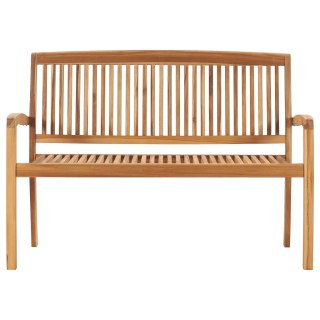  2-osobowa ławka ogrodowa, 128,5 cm, lite drewno tekowe Lumarko!