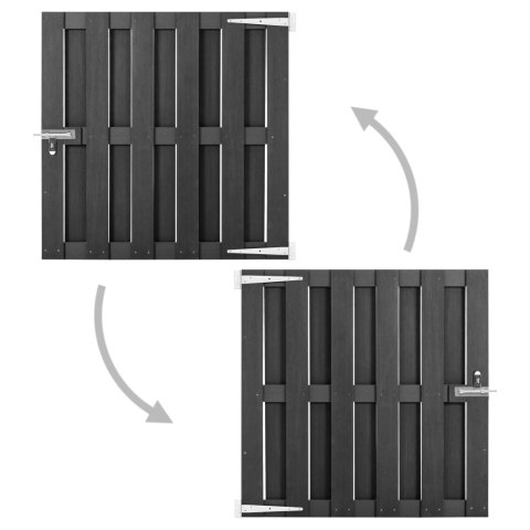  Bramka ogrodowa, WPC, 100 x 100 cm, szara Lumarko!