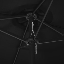 Parasol ogrodowy na słupku aluminiowym, 460 x 270 cm, czarny Lumarko!