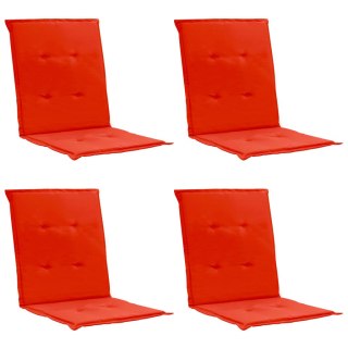  Poduszki na krzesła ogrodowe, 4 szt., czerwone, 100x50x3 cm Lumarko!