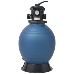  Piaskowy filtr basenowy z zaworem 6 drożnym, niebieski, 460 mm Lumarko!