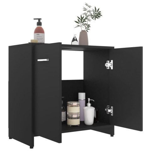 Szafka łazienkowa, czarna, 60x33x58 cm, płyta wiórowa Lumarko!