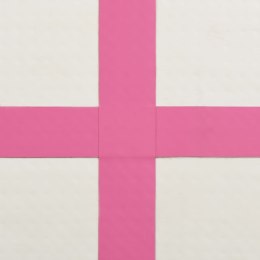  Mata gimnastyczna z pompką, 400x100x20 cm, PVC, różowa Lumarko!
