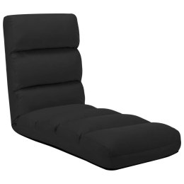 Lumarko Składane krzesło podłogowe, czarne, sztuczna skóra