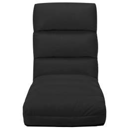 Lumarko Składane krzesło podłogowe, czarne, sztuczna skóra