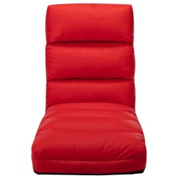 Lumarko Składane krzesło podłogowe, czerwone, sztuczna skóra