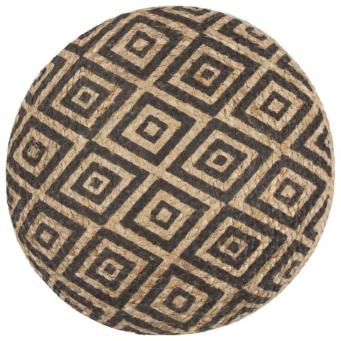  Ręcznie robiony puf, czarny, 45 x 30 cm, juta Lumarko!