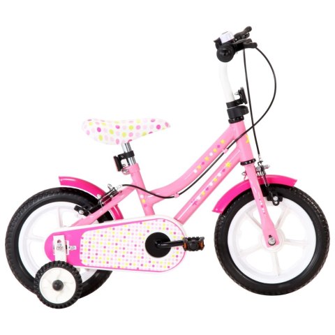  Rower dla dzieci, 12 cali, biało-różowy Lumarko!