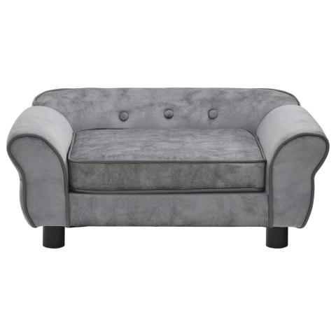  Sofa dla psa, szara, 72x45x30 cm, pluszowa Lumarko!