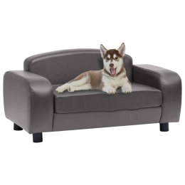  Sofa dla psa, szara, 80x50x40 cm, sztuczna skóra Lumarko!