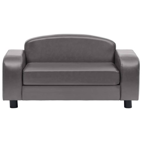  Sofa dla psa, szara, 80x50x40 cm, sztuczna skóra Lumarko!