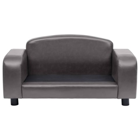  Sofa dla psa, szara, 80x50x40 cm, sztuczna skóra Lumarko!