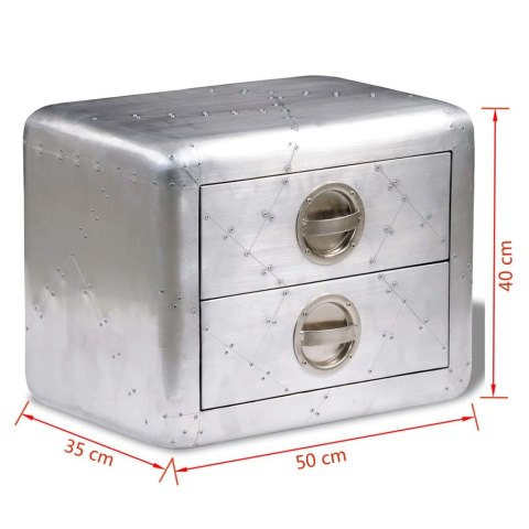  Stolik Aviator w lotniczym stylu vintage, z 2 szufladami Lumarko!