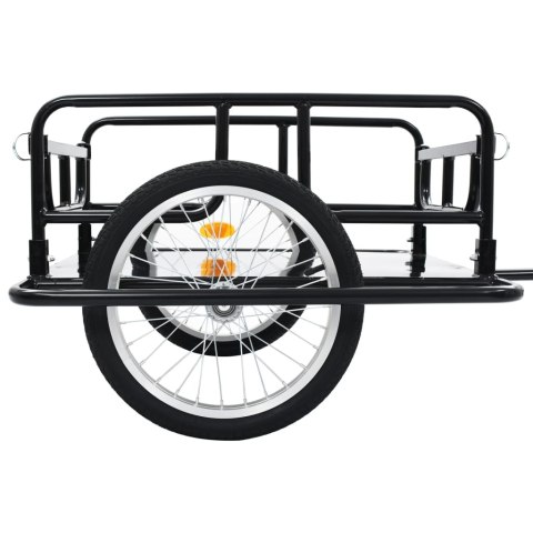  Transportowa przyczepa rowerowa 130x73x48,5 cm, stalowa, czarna Lumarko!