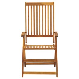  Rozkładane krzesła ogrodowe, 3 szt., lite drewno akacjowe Lumarko!