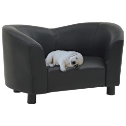  Sofa dla psa, czarna, 67x41x39 cm, sztuczna skóra Lumarko!