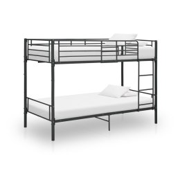  Łóżko piętrowe, czarne, metalowe, 90 x 200 cm Lumarko!
