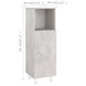  Szafka łazienkowa, szarość betonu, 30x30x95 cm, płyta wiórowa Lumarko!