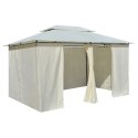  Namiot ogrodowy z zasłonami, 4 x 3 m, biały Lumarko!