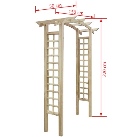  Pergola w kształcie łuku, 150 x 50 x 220 cm, drewno Lumarko!